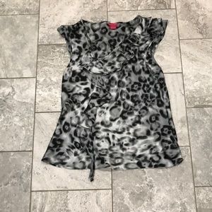 Silky Leopard Print Blouse